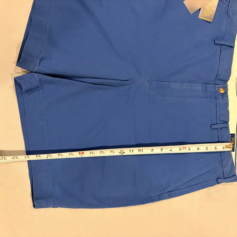 Polo Ralph Lauren Mens Blue Stretch Classic Fit 9 Inch Chino Shorts Size 40 NWT